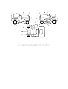 Page G Diagram and Parts List for  Craftsman Lawn Tractor