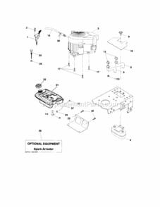 Page E Diagram and Parts List for  Craftsman Lawn Tractor