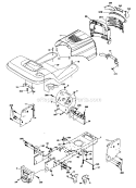 Chassis And Enclosures Diagram and Parts List for  Craftsman Lawn Tractor