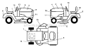 Decals Diagram and Parts List for  Craftsman Lawn Tractor