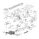 Ground Drive Diagram and Parts List for  Craftsman Lawn Tractor