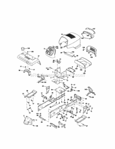 Page B Diagram and Parts List for  Craftsman Lawn Tractor