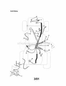 Page A Diagram and Parts List for  Craftsman Lawn Tractor