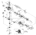 Hydro Gear Transaxle Diagram and Parts List for  Craftsman Lawn Tractor