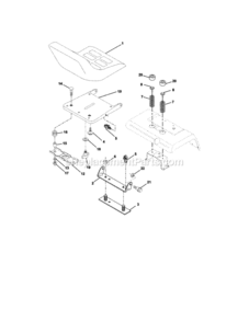 Page F Diagram and Parts List for  Craftsman Lawn Tractor