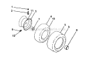 WheelsTires Diagram and Parts List for  Craftsman Lawn Tractor