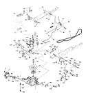 Ground Drive Diagram and Parts List for  Craftsman Lawn Tractor