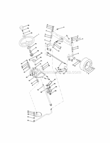 Page D Diagram and Parts List for  Craftsman Lawn Tractor