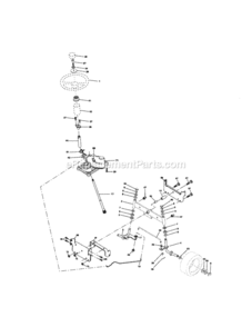 Steering_Assembly Diagram and Parts List for  Craftsman Lawn Tractor