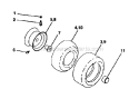 Wheels  Tires Diagram and Parts List for  Craftsman Lawn Tractor