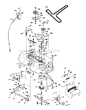 Mower Deck Diagram and Parts List for  Craftsman Lawn Tractor