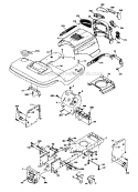 Chassis  Enclosures Diagram and Parts List for  Craftsman Lawn Tractor
