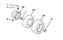 Wheels  Tires Diagram and Parts List for  Craftsman Lawn Tractor