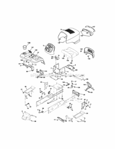 Page B Diagram and Parts List for  Craftsman Lawn Tractor