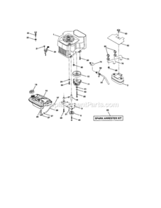 Page E Diagram and Parts List for  Craftsman Lawn Tractor