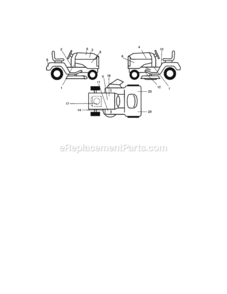 Page G Diagram and Parts List for  Craftsman Lawn Tractor