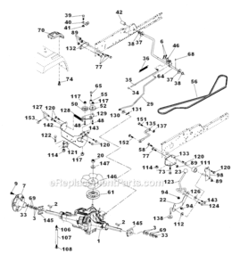 Ground_Drive Diagram and Parts List for  Craftsman Lawn Mower
