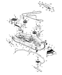 Mower Deck Diagram and Parts List for  Craftsman Lawn Tractor