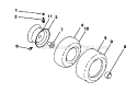 Wheels  Tires Diagram and Parts List for  Craftsman Lawn Tractor