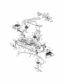 Page J Diagram and Parts List for  Craftsman Lawn Tractor