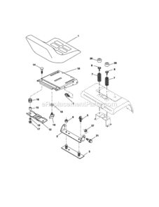 Page F Diagram and Parts List for  Craftsman Lawn Tractor