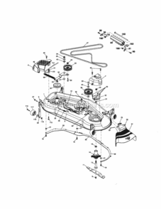 Page J Diagram and Parts List for  Craftsman Lawn Tractor