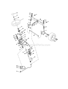 Page D Diagram and Parts List for  Craftsman Lawn Tractor