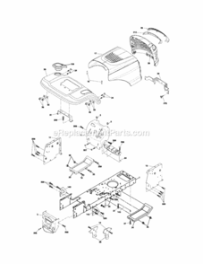 Chassis_And_Enclosures Diagram and Parts List for  Craftsman Lawn Tractor