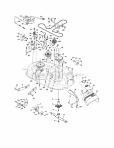 Page J Diagram and Parts List for  Craftsman Lawn Tractor