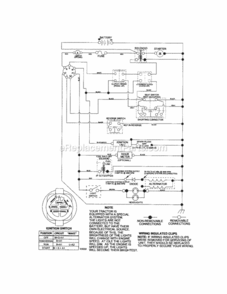 Page K Diagram and Parts List for  Craftsman Lawn Tractor