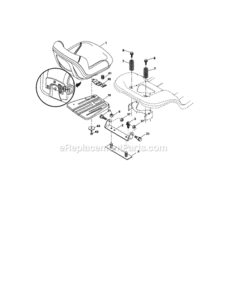 Page F Diagram and Parts List for  Craftsman Lawn Tractor