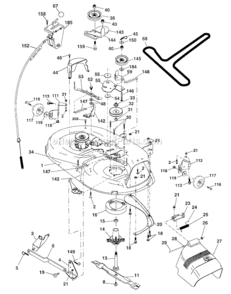 Mower_Deck Diagram and Parts List for  Craftsman Lawn Tractor