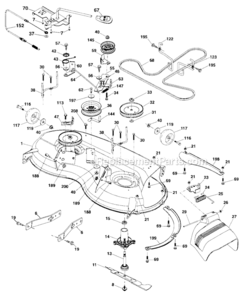 Mower_Deck Diagram and Parts List for  Craftsman Lawn Tractor