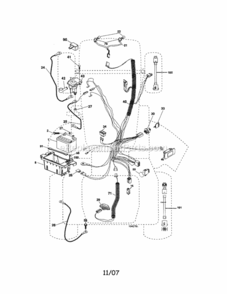 Page A Diagram and Parts List for  Craftsman Lawn Tractor