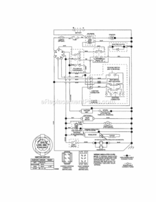 Page K Diagram and Parts List for  Craftsman Lawn Tractor