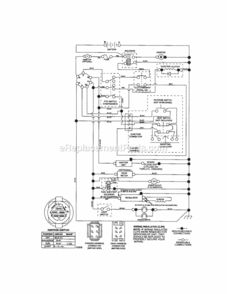 Page K Diagram and Parts List for  Craftsman Lawn Tractor
