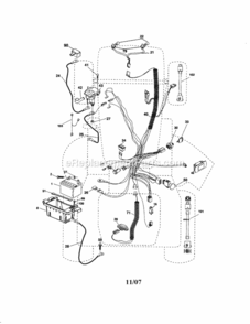 Page A Diagram and Parts List for  Craftsman Lawn Tractor