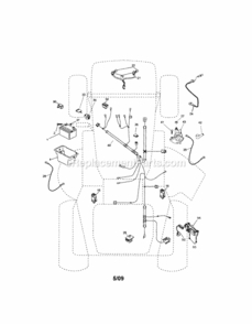 Page A Diagram and Parts List for  Craftsman Lawn Tractor