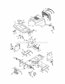 Page B Diagram and Parts List for  Craftsman Lawn Tractor