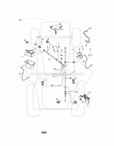 Page A Diagram and Parts List for  Craftsman Lawn Tractor