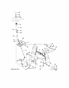 Page E Diagram and Parts List for  Craftsman Lawn Tractor