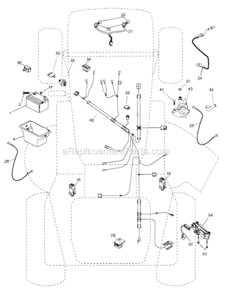 Electrical Diagram and Parts List for  Craftsman Lawn Tractor