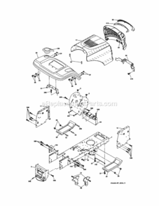 Page B Diagram and Parts List for  Craftsman Lawn Tractor