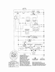 Page K Diagram and Parts List for  Craftsman Lawn Tractor