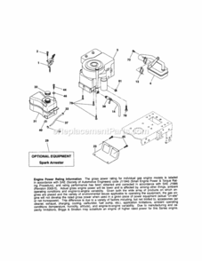 Page D Diagram and Parts List for  Craftsman Lawn Tractor