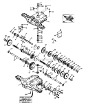 Peerless Transaxle Diagram and Parts List for  Craftsman Lawn Tractor