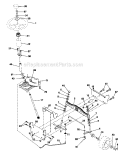 Steering Assembly Diagram and Parts List for  Craftsman Lawn Tractor