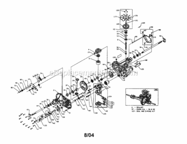 Page L Diagram and Parts List for  Craftsman Lawn Tractor