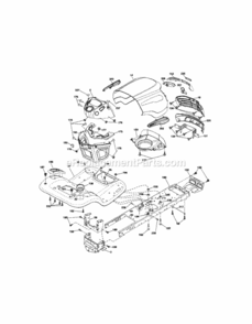 Page B Diagram and Parts List for  Craftsman Lawn Tractor