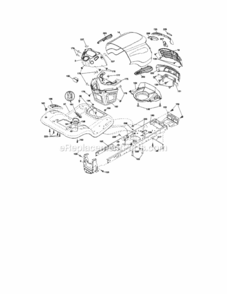 Page B Diagram and Parts List for  Craftsman Lawn Tractor